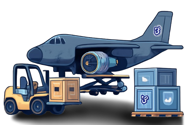 2D cartoon-style feature illustration that represents a professional, reliable food & beverage logistics operation