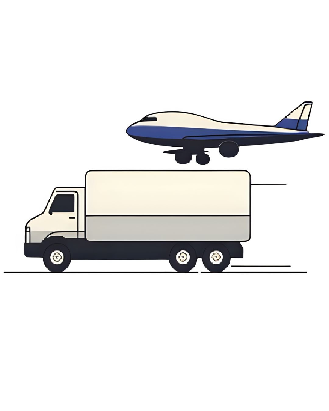 cartoon-style illustration that visually represents the concept of secure, professional, and reliable Chemical & Hazardous Materials Logistics