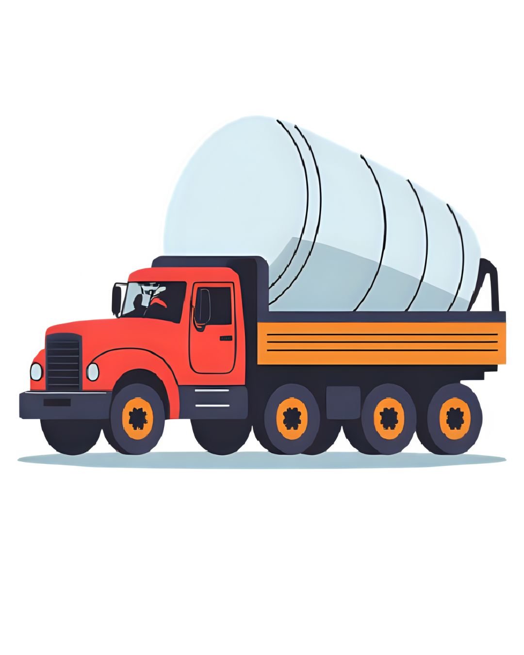 cartoon-style illustration that visually represents the concept of secure, professional, and reliable Chemical & Hazardous Materials Logistics